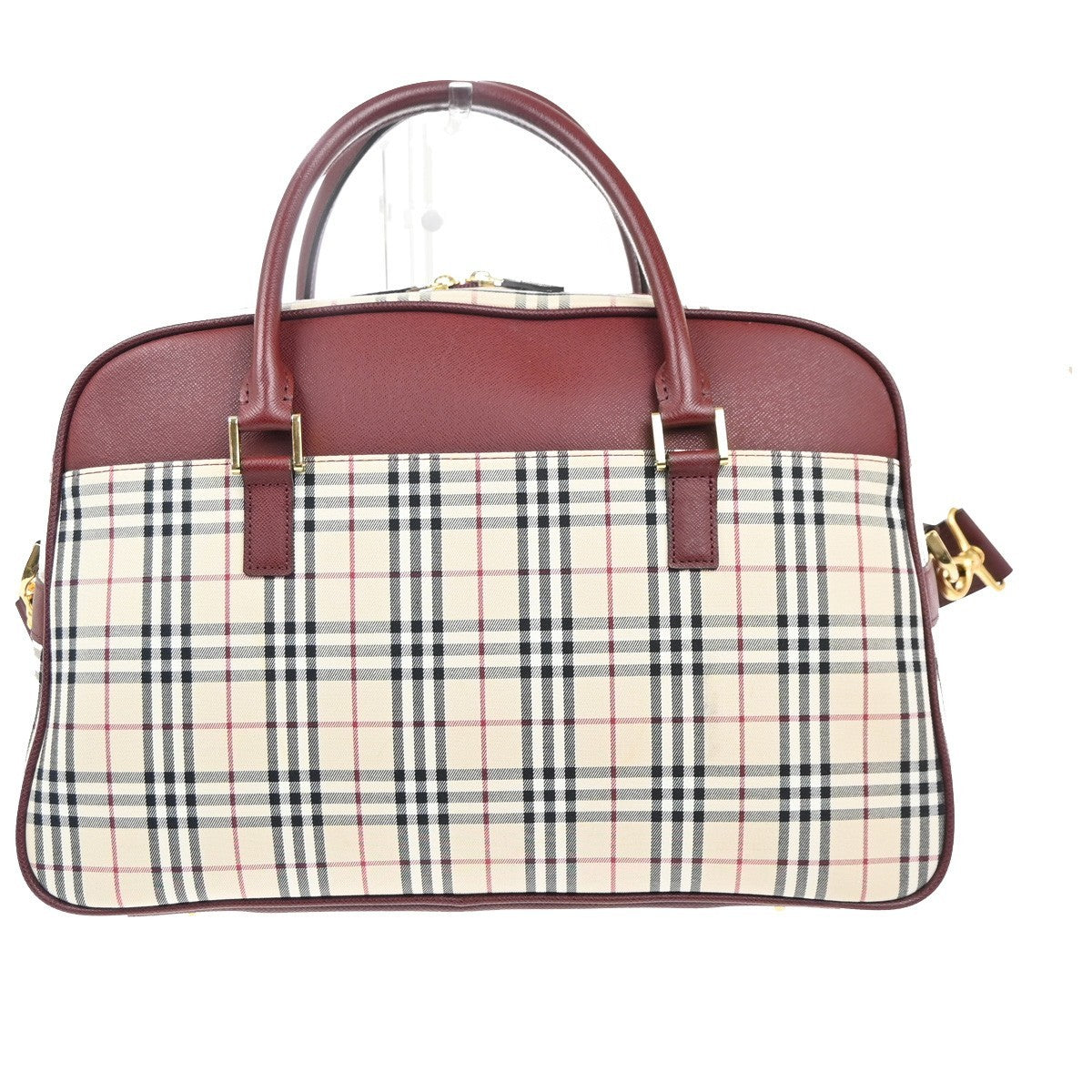 BURBERRY Nova Check Pattern 2way Shoulder Hand Bag Canvas Leather BE RD 75RL822