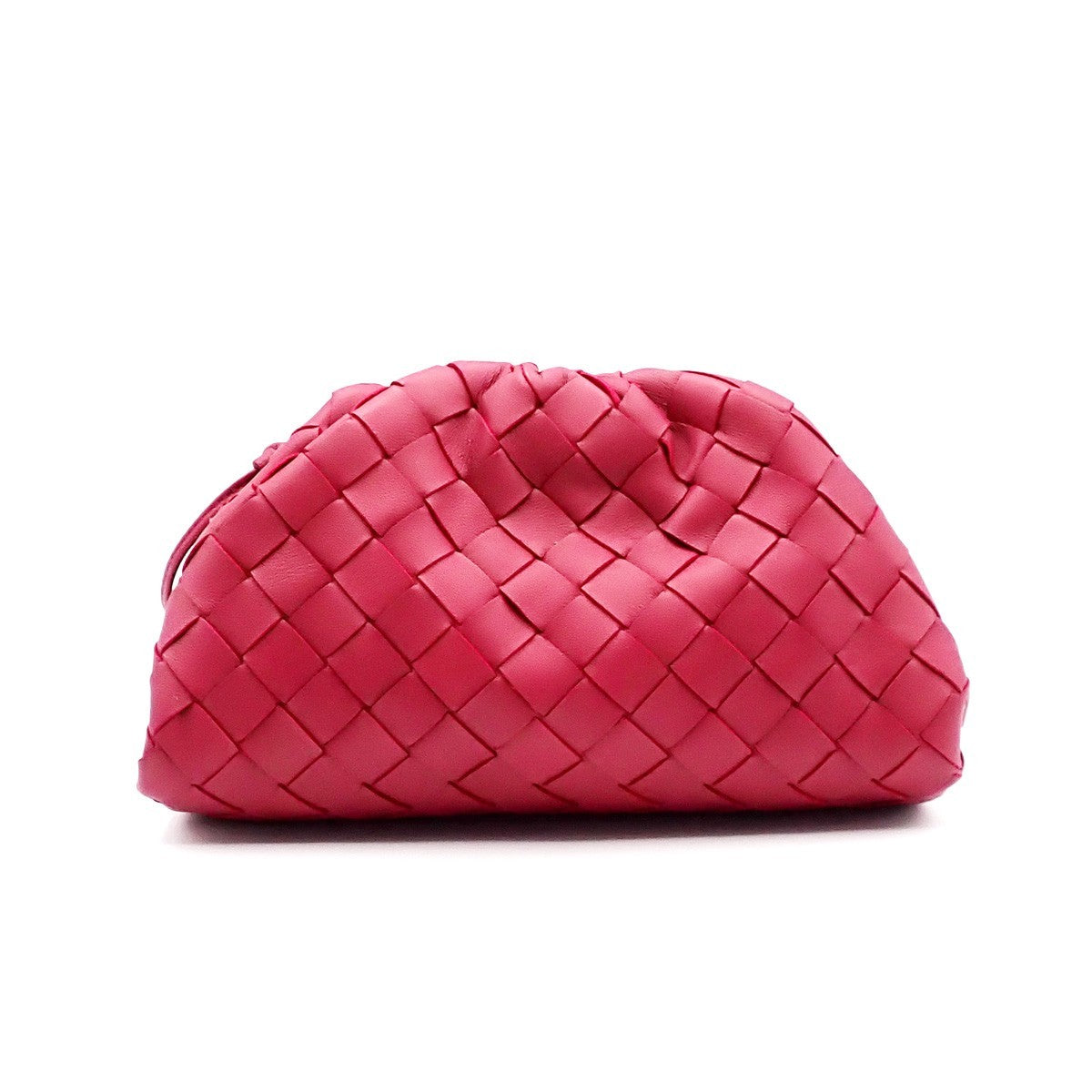 BOTTEGA VENETA Logo Intrecciato Mini Shoulder Bag Leather Pink Italy 93RF473