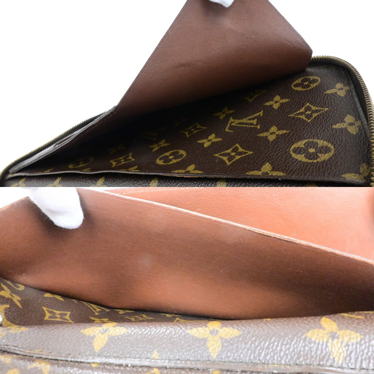 LOUIS VUITTON Poche Escapade Bifold Wallet Monogram Leather Brown M60113 38YH186