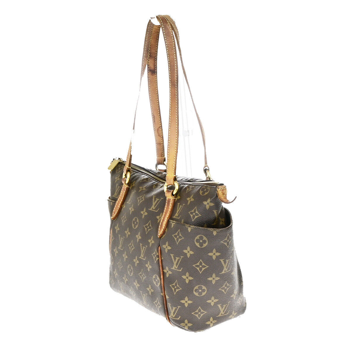 LOUIS VUITTON Logo Totally PM Shoulder Bag Monogram Leather Brown M56688 38YG508