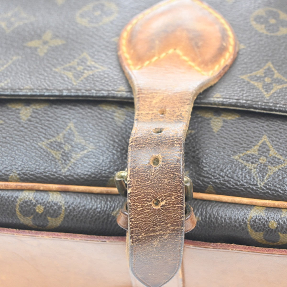 LOUIS VUITTON Cartouchiere GM Shoulder Bag Monogram Leather Brown M51252 69KC705