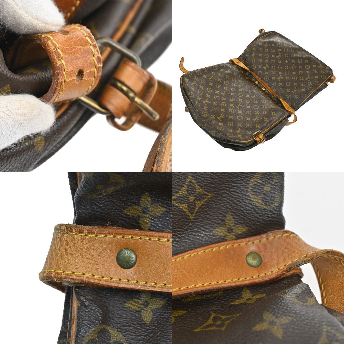 LOUIS VUITTON Saumur 35 Shoulder Bag Monogram Leather BN France M42254 80CA880