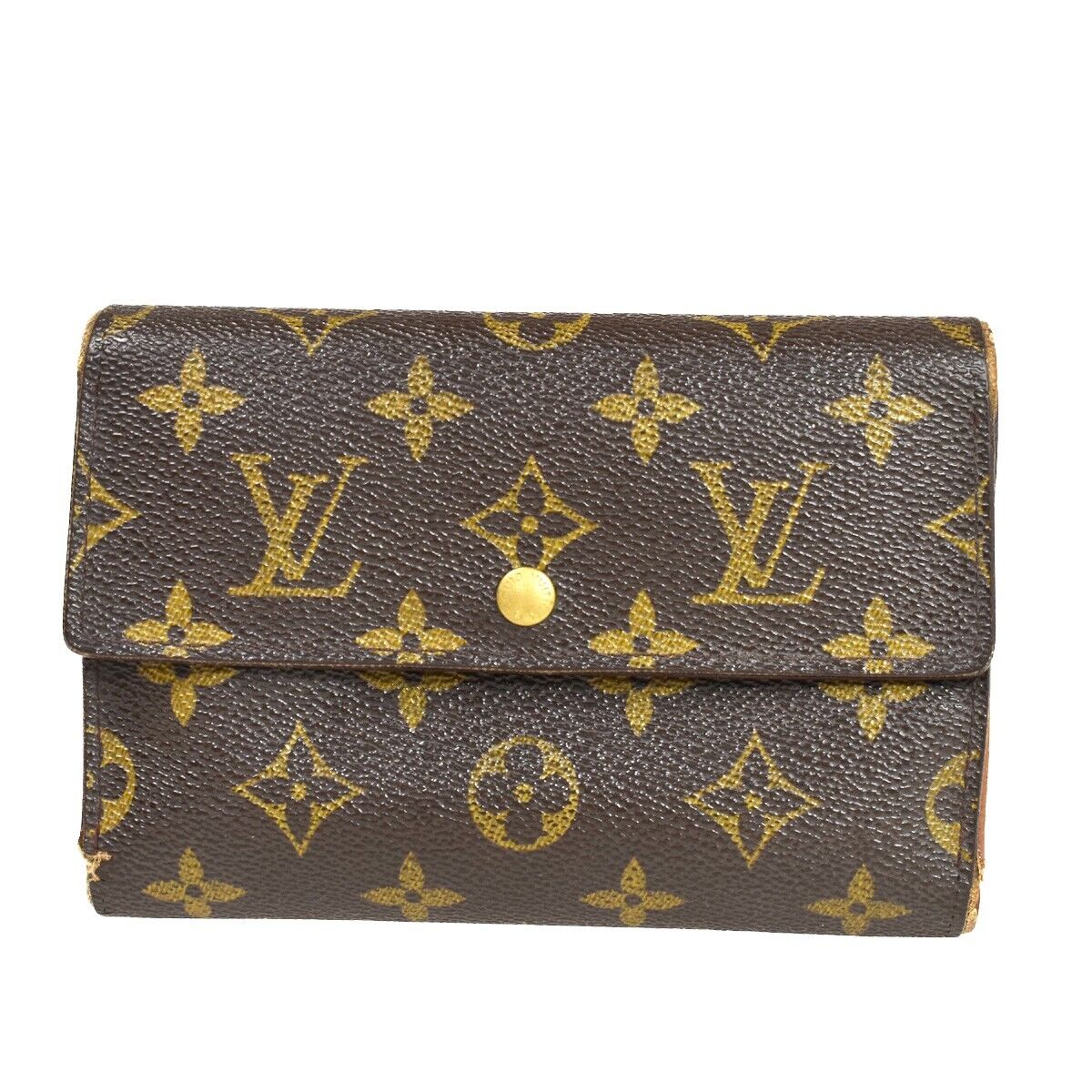 LOUIS VUITTON 5 Set Long Wallet Purse Monogram Matte Taiga Leather Brown 61GA567