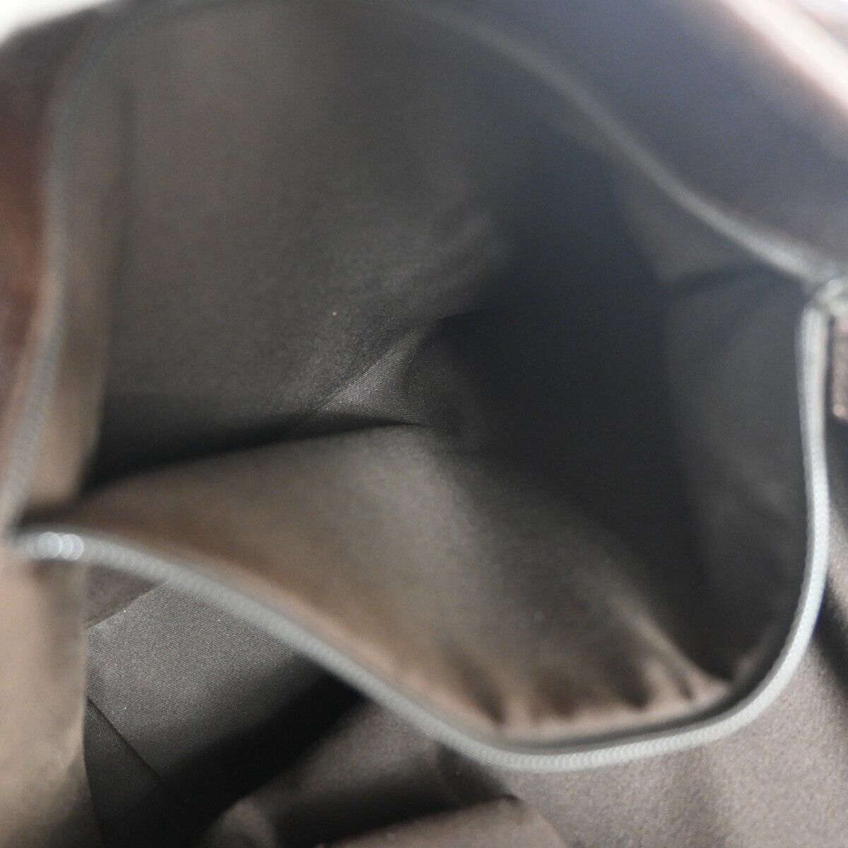 GUCCI Logo GG Pattern Shoulder Bag Canvas Leather Brown Silver Italy 61ED285