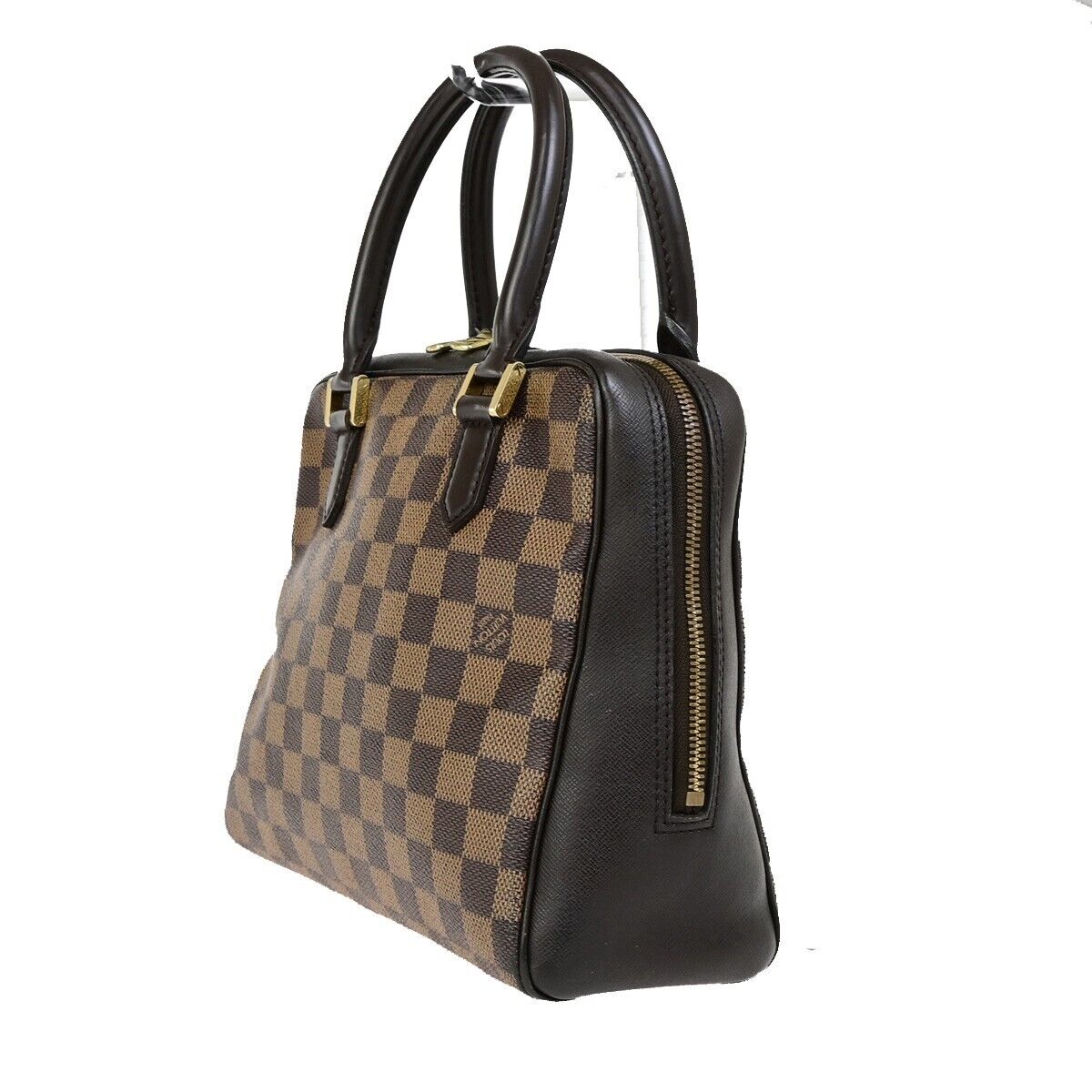 LOUIS VUITTON Brera Hand Bag Damier Ebene Leather Brown France N51150 79ED009