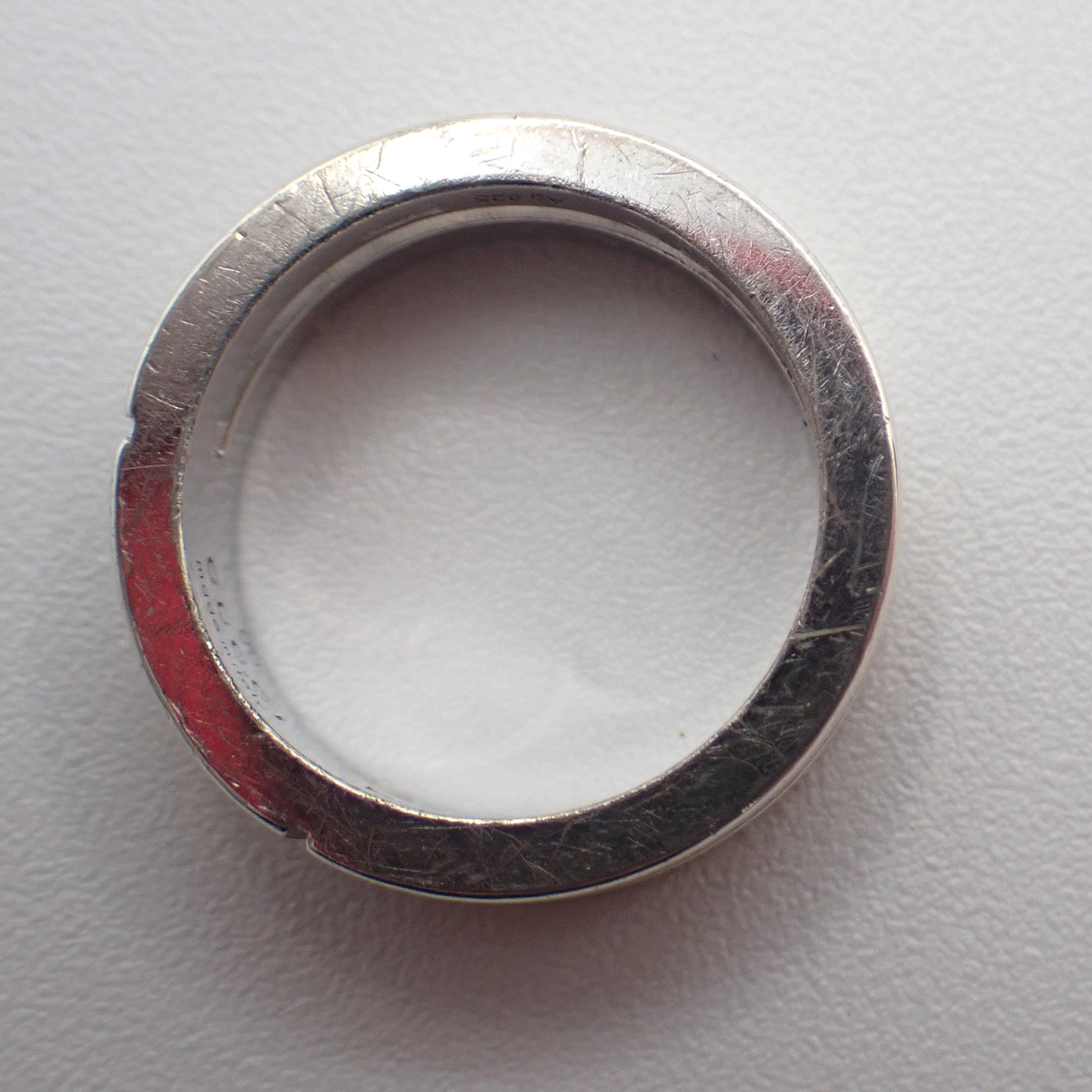 GUCCI G Logo Ring Silver 925 Size JP8 US4.5 Italy Accessory 01KC873