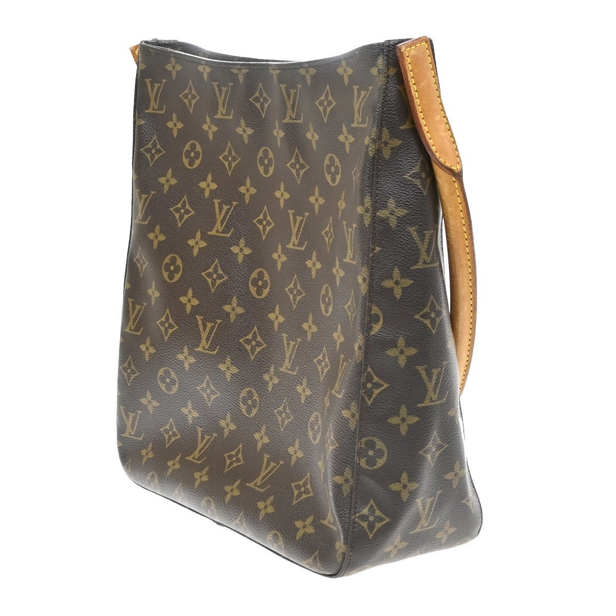 LOUIS VUITTON Logo Looping GM Shoulder Bag Monogram Leather USA M51145 85YJ277