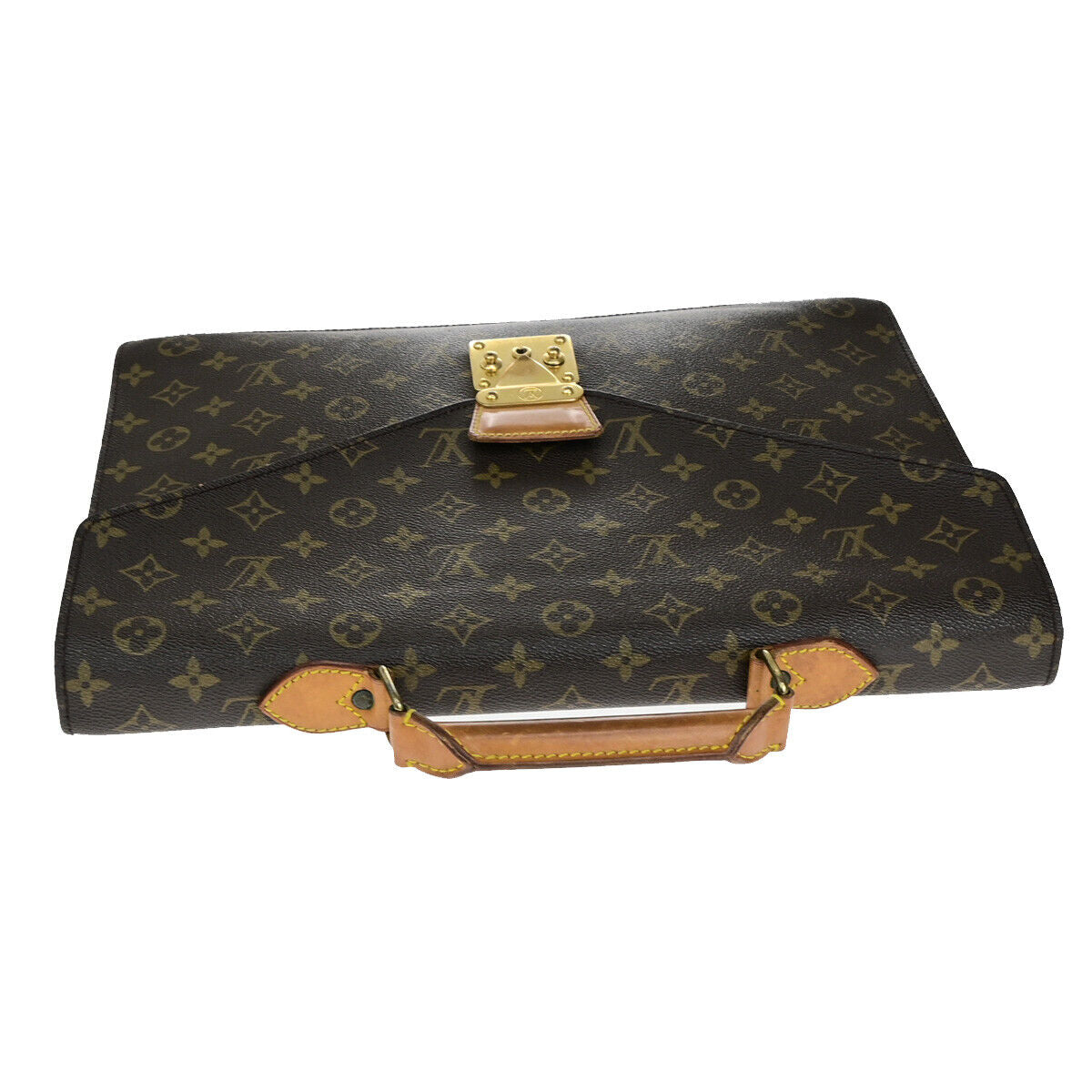 LOUIS VUITTON Serviette Conseiller Hand Bag Monogram Leather BN M53331 62YF123