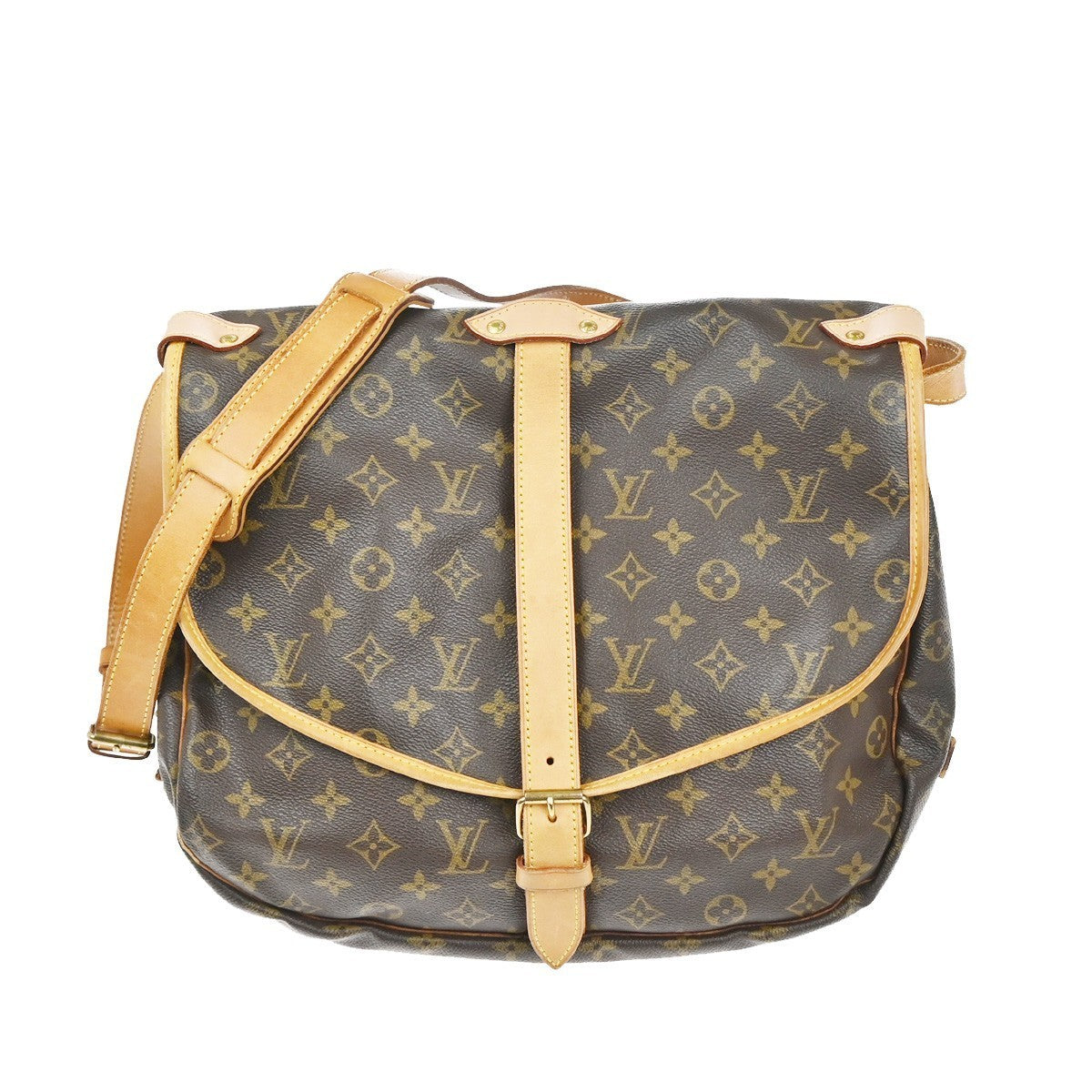 LOUIS VUITTON Saumur 35 Shoulder Bag Monogram Leather BN France M42254 85TA558