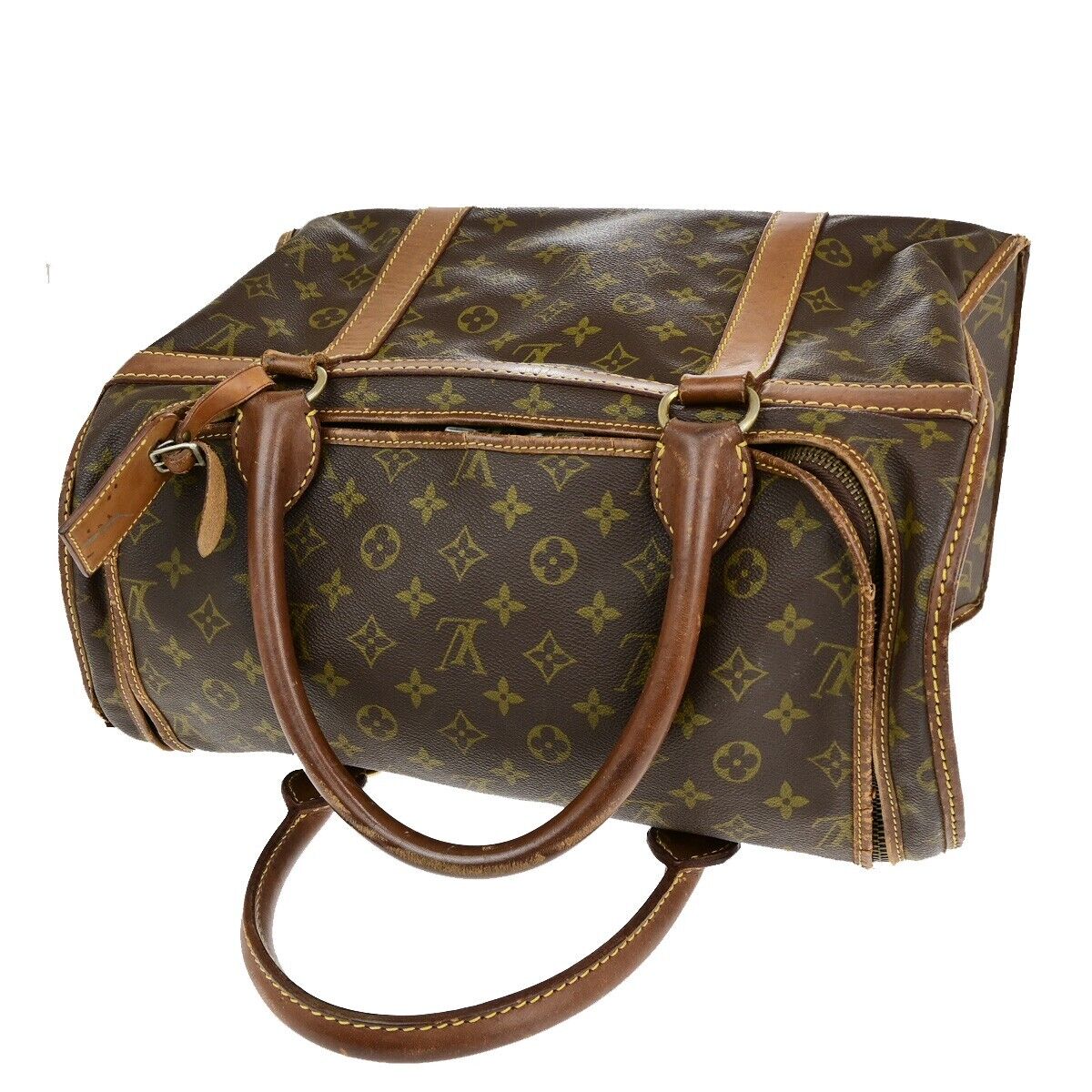 LOUIS VUITTON Sac Chasseur 40 Pet Carry Hand Bag Monogram Leather M41924 30ED099