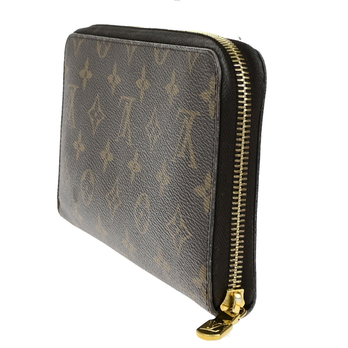 LOUIS VUITTON Zippy Organizer Long Wallet Monogram Leather Brown M62581 38YG746