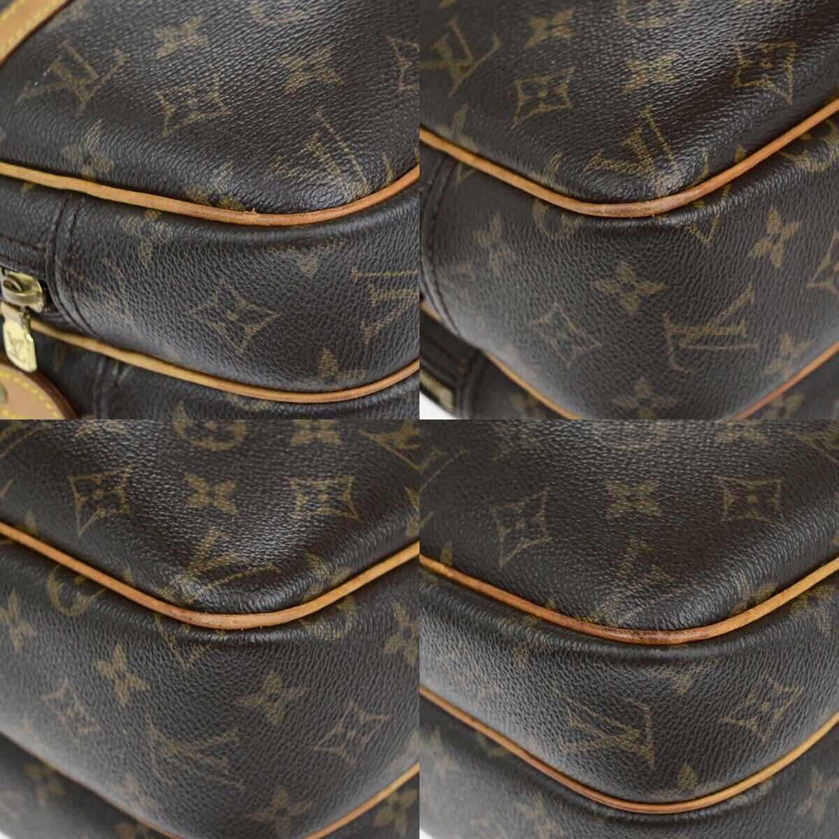 LOUIS VUITTON Reporter PM Crossbody Shoulder Bag Monogram Leather M45254 34ED253