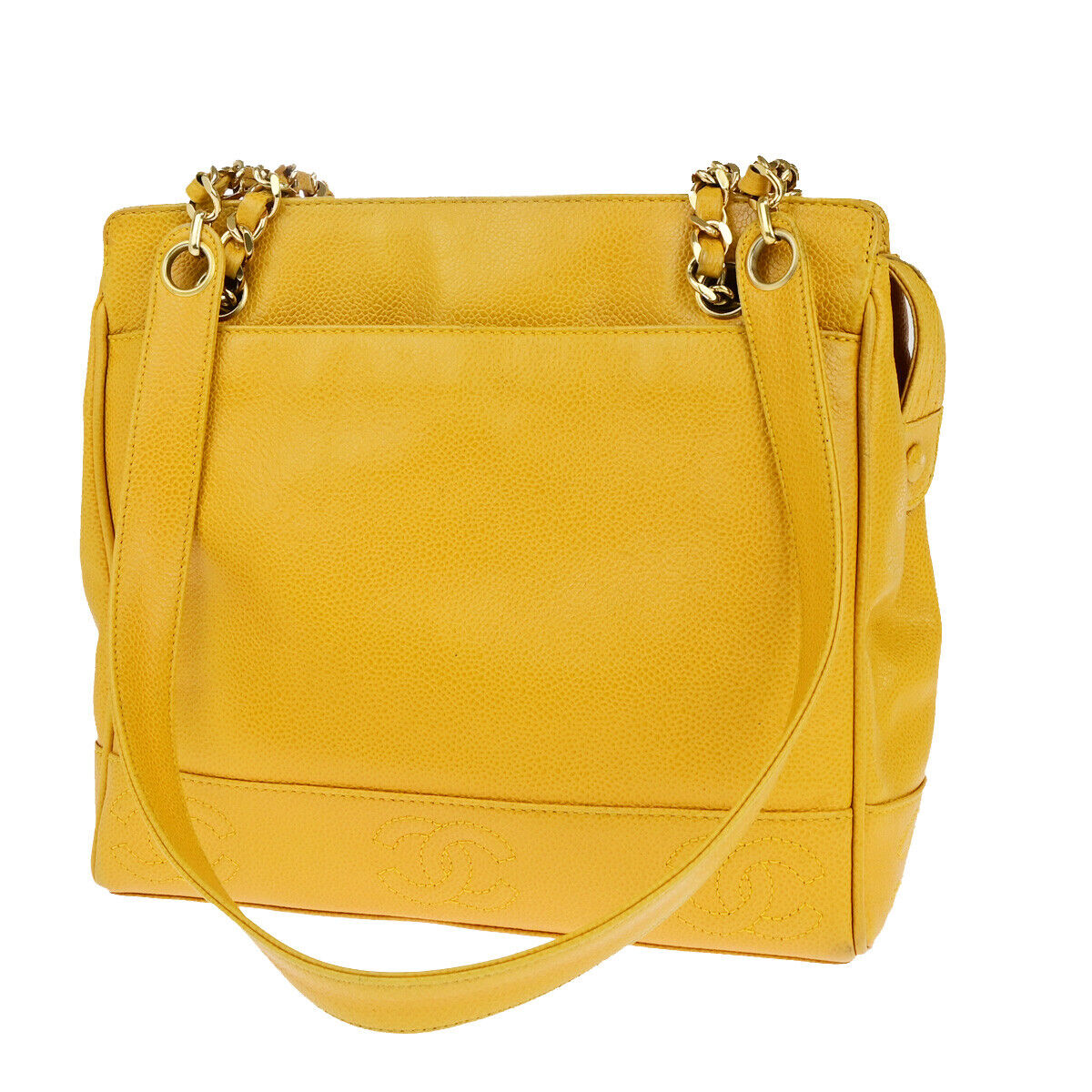 CHANEL Triple CC Chain Shoulder Bag Grained Calfskin Leather YW GHW 667RK560
