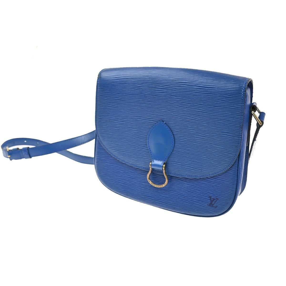 LOUIS VUITTON Saint Cloud GM Shoulder Bag Epi Leather Blue M52195 32CA411