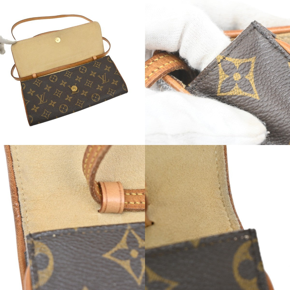 LOUIS VUITTON Pochette Twin GM 2Way Shoulder Bag Monogram Brown M51852 82MA615
