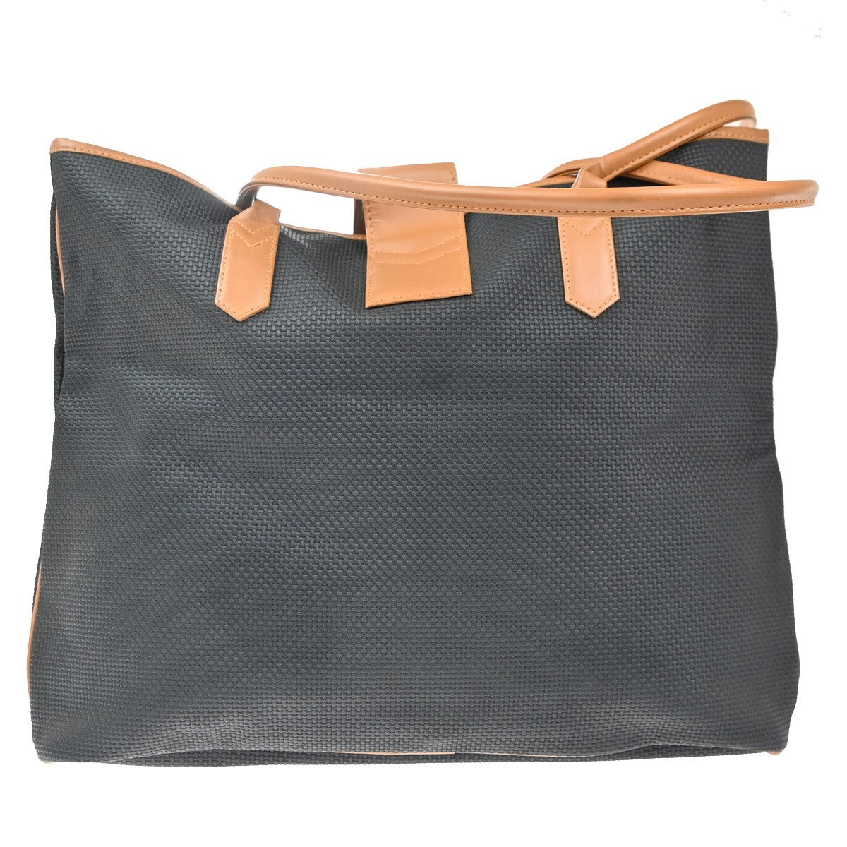 YVES SAINT LAURENT Logo Shoulder Tote Bag PVC Leather Brown Black GHW 62EG289