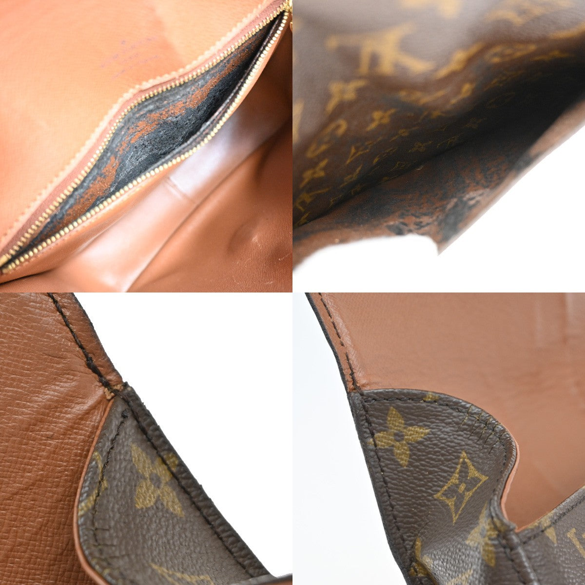 LOUIS VUITTON Saint Cloud GM Shoulder Bag Monogram Leather Brown M51242 30EF901