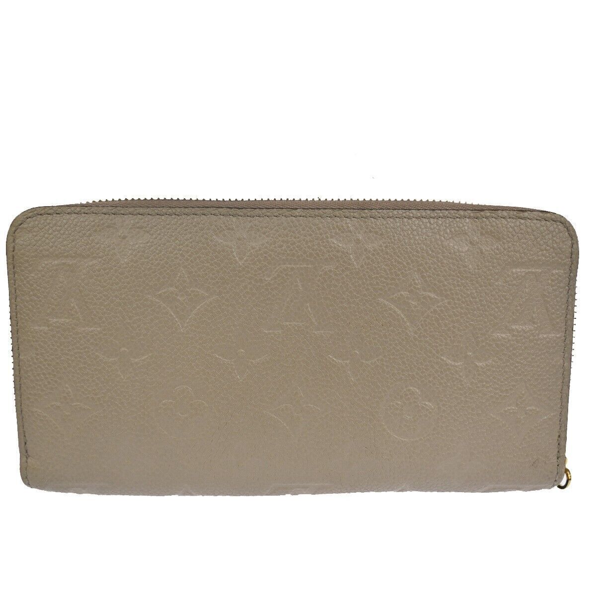LOUIS VUITTON Zippy Wallet Long Bifold Monogram Empreinte Beige M60738 86YC013