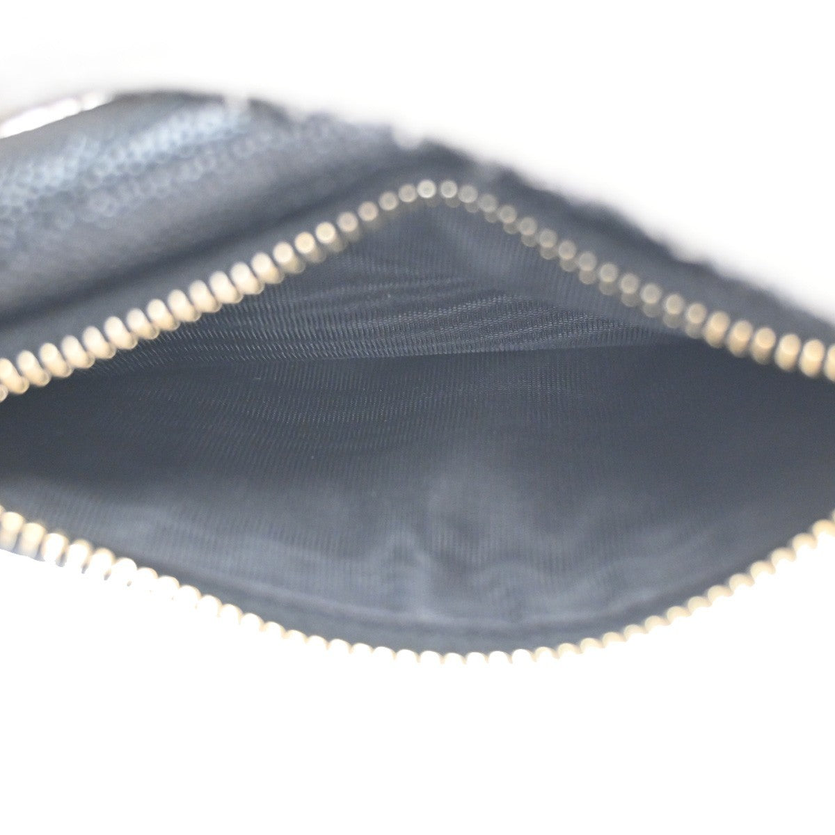 SAINT LAURENT YSL Logo Frap Card Coin Case Quilted Leather Black 612808 87KB982
