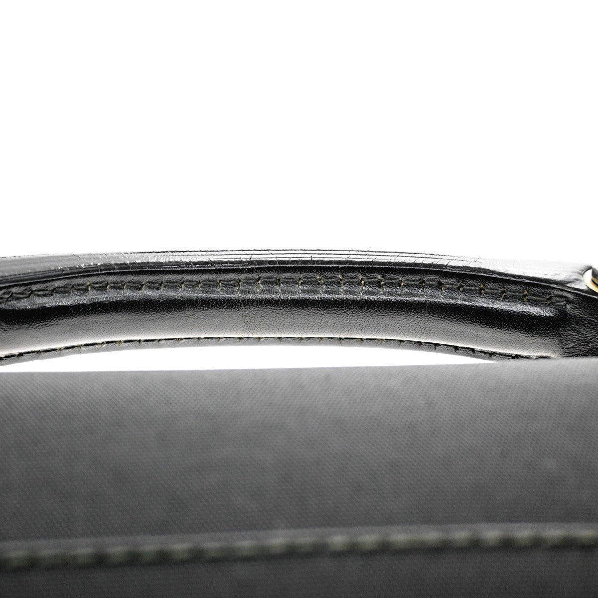 GUCCI LOGO  Top Handle Business Hand Bag Leather Black SHW Italy 09TA421
