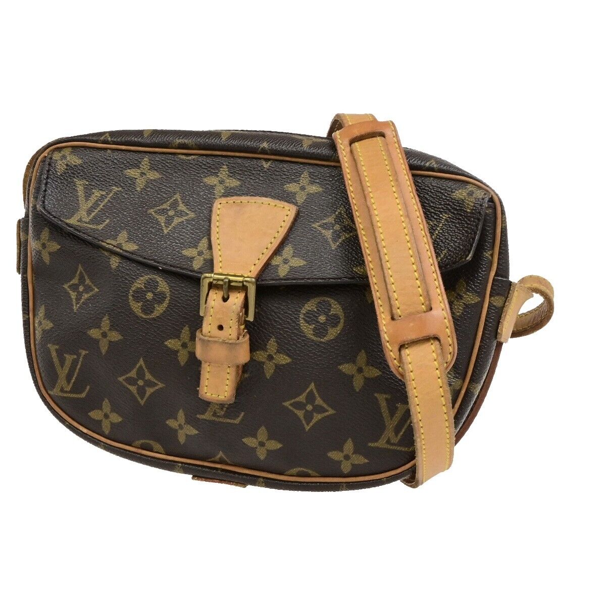 LOUIS VUITTON Jeune Fille PM Shoulder Bag Monogram Leather Brown M51227 31FB532