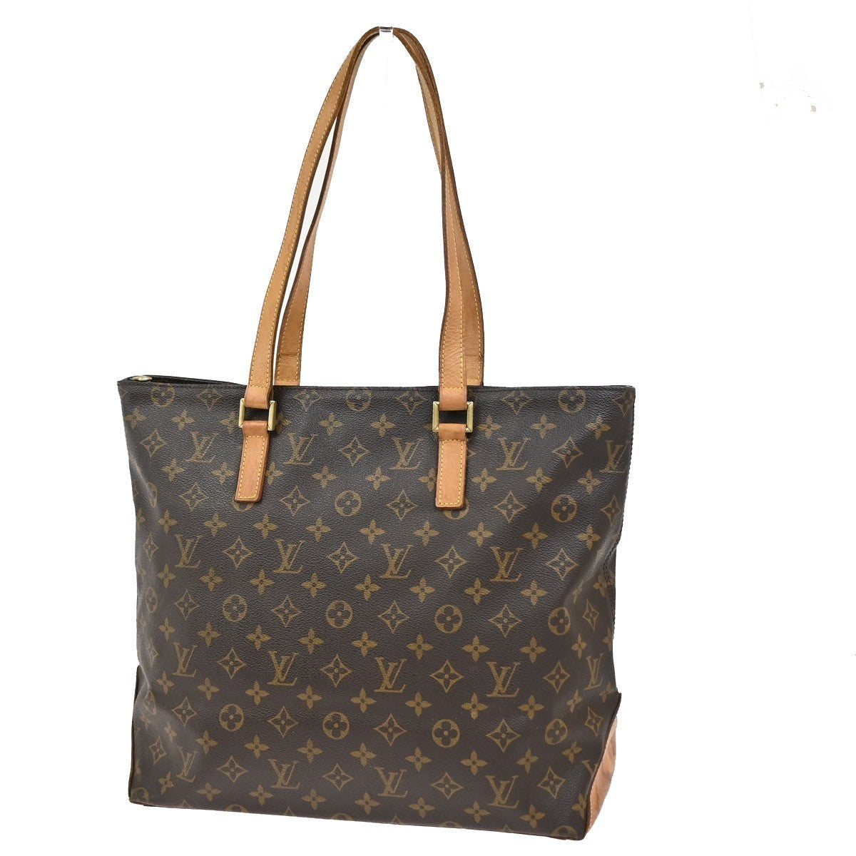 LOUIS VUITTON Cabas Mezzo Shoulder Bag Monogram Leather Brown M51151 84YJ058