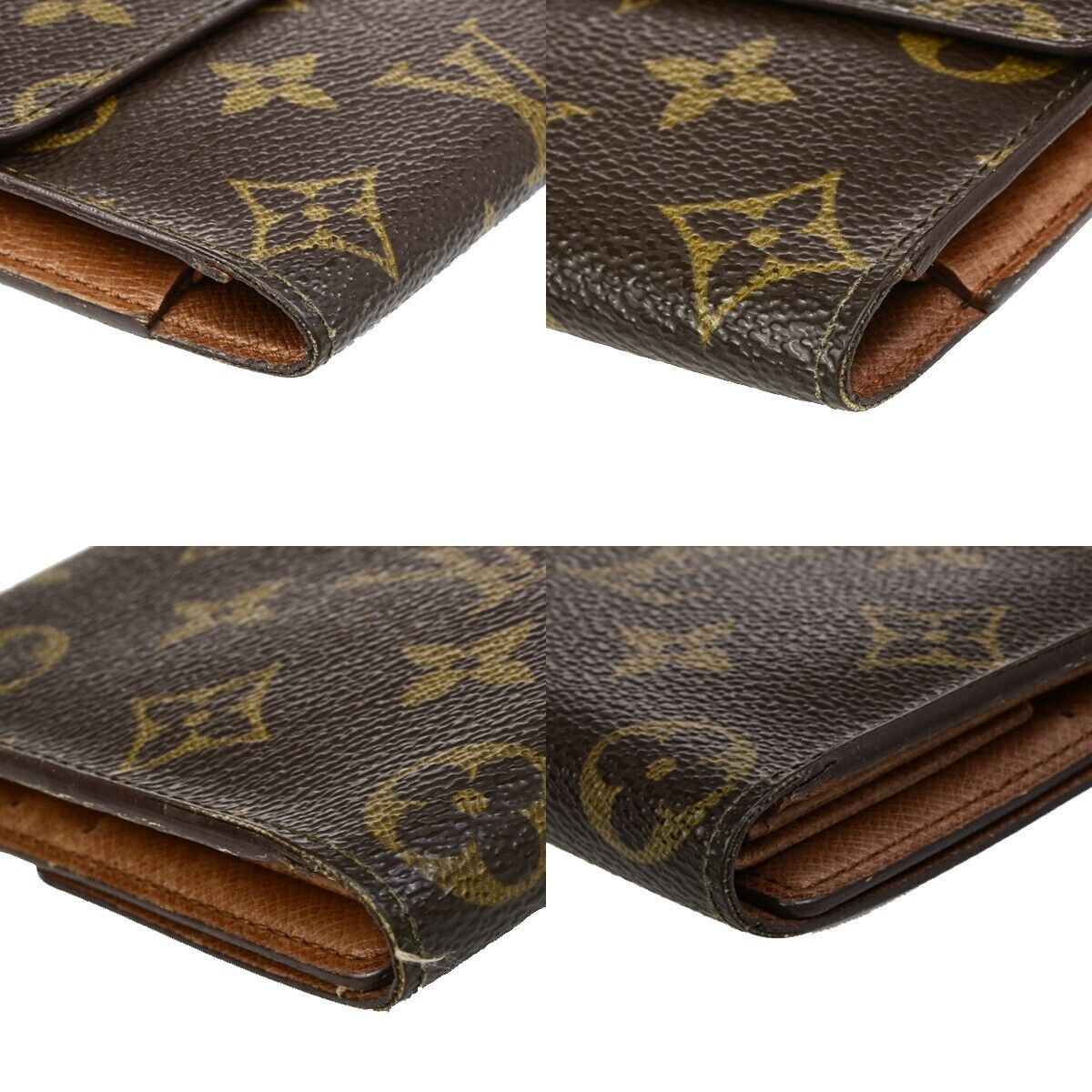 LOUIS VUITTON International Long Trifold Wallet Monogram Brown M61215 09ED244