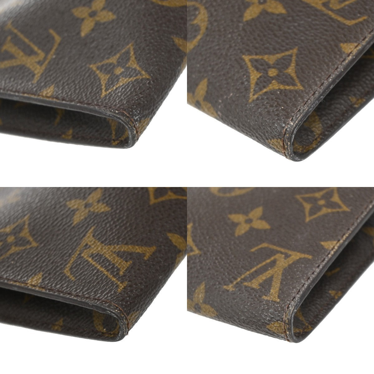 LOUIS VUITTON Logo BUCKET GM Pouch Bag Monogram Leather Brown France 05EG170