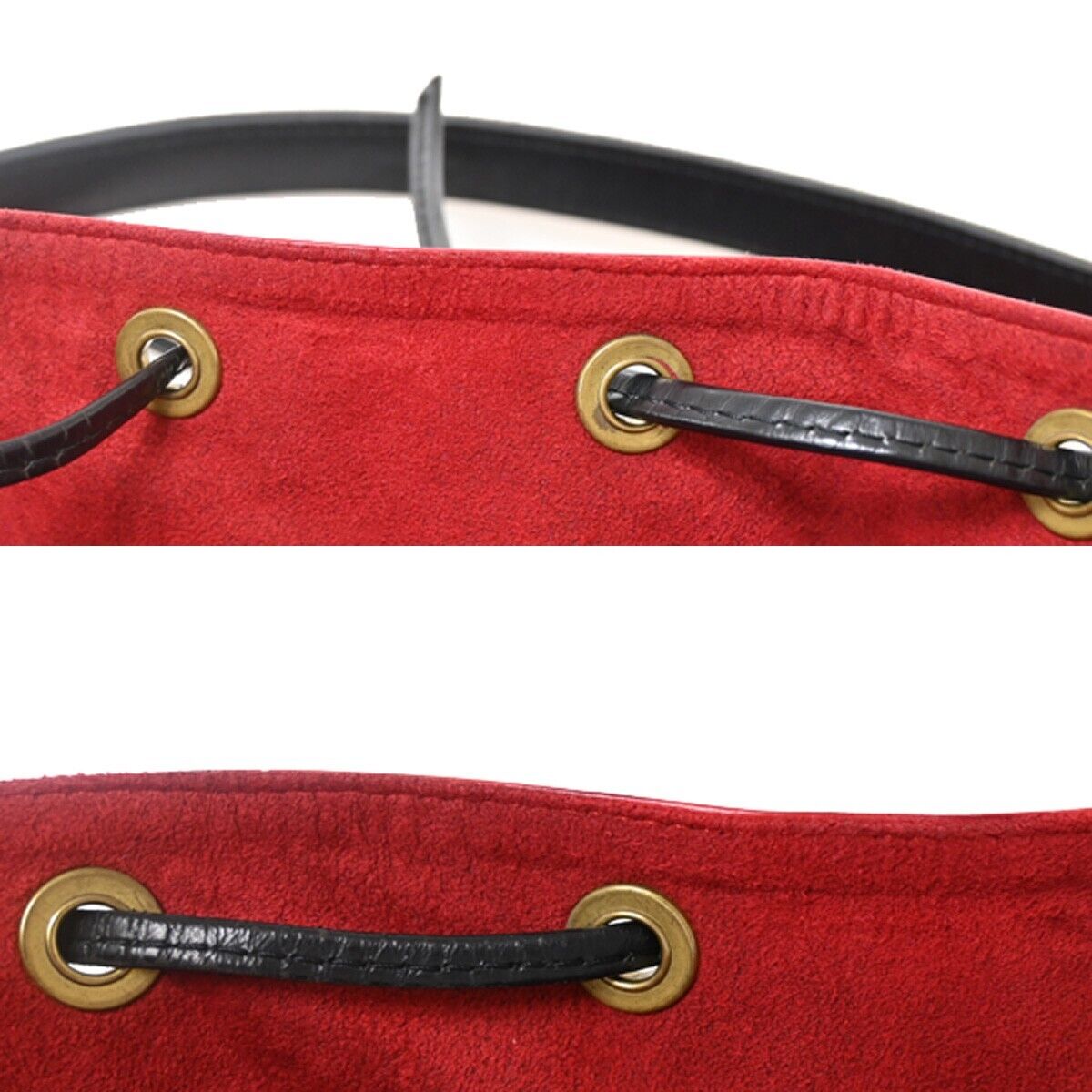 LOUIS VUITTON Bicolor Petit Noe Drawstring Shoulder Bag Epi RD BK M44172 34YD224