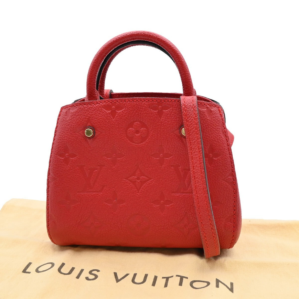 LOUIS VUITTON Montaigne Nano 2Way Hand Bag Monogram Empreinte CY M50865 698RL139