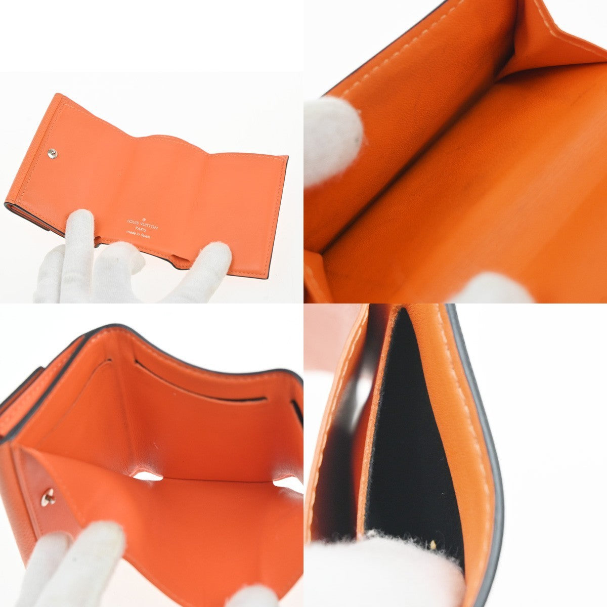 LOUIS VUITTON Wallet Compact Monogram Taiga Rama Leather Orange M69245 31CA642