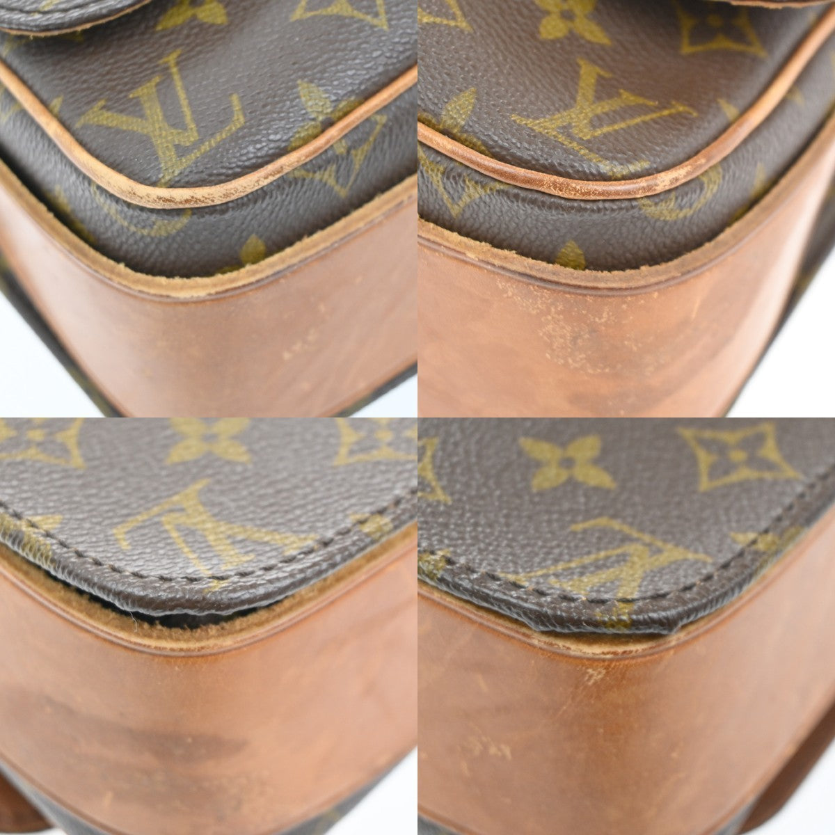 LOUIS VUITTON Cartouchiere GM Shoulder Bag Monogram Leather Brown M51252 39KC446