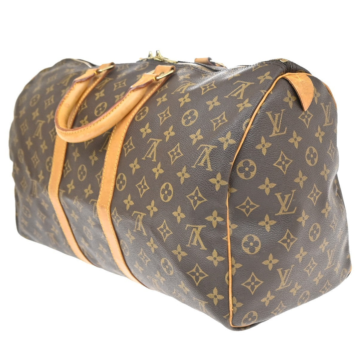 LOUIS VUITTON Keepall 45 Travel Hand Bag Monogram Leather Brown M41428 96YJ208