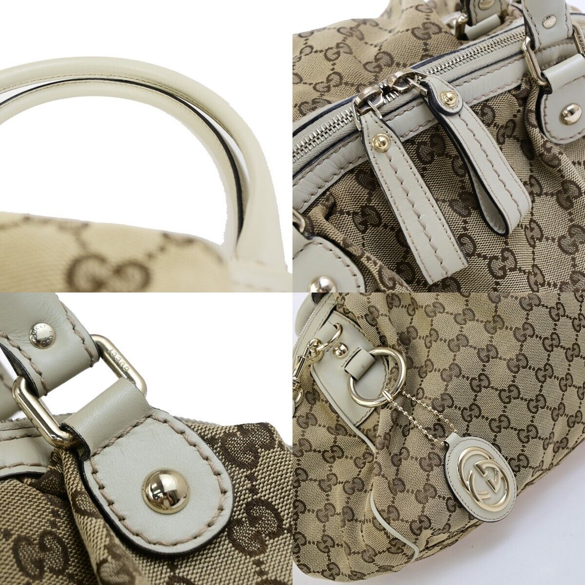 GUCCI Logo GG Pattern Sukey 2Way Shoulder Hand Bag Canvas Leather BN WE 37EC932