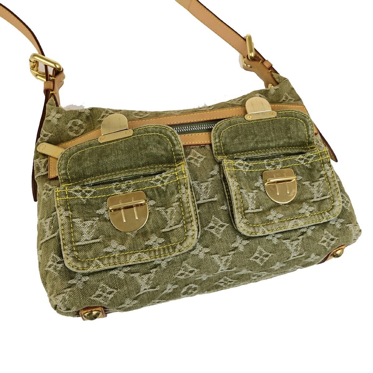 LOUIS VUITTON Baggy PM Shoulder Bag Monogram Denim Leather GN M95213 653RK693