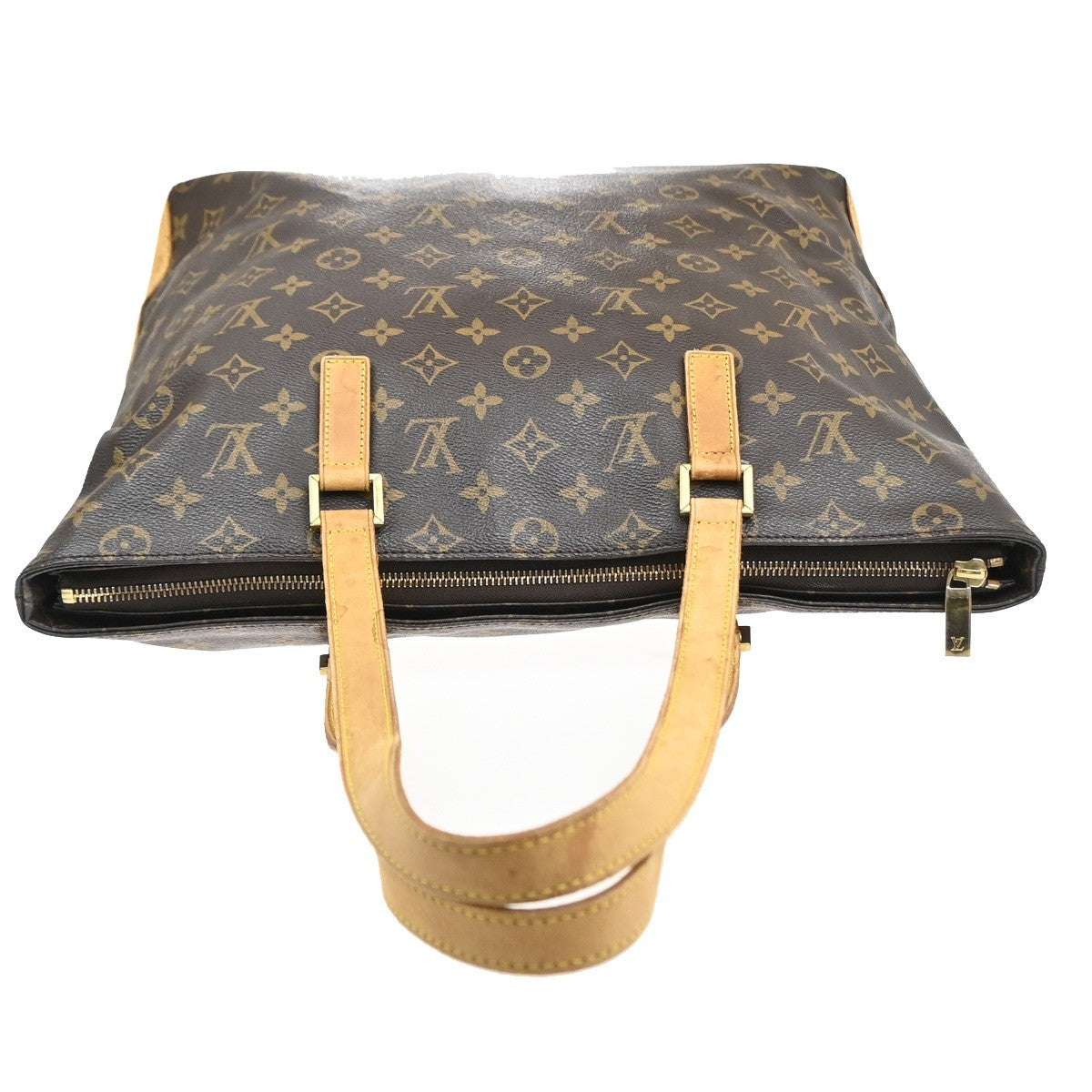 LOUIS VUITTON Cabas Mezzo Shoulder Bag Monogram Leather Brown M51151 77PA001