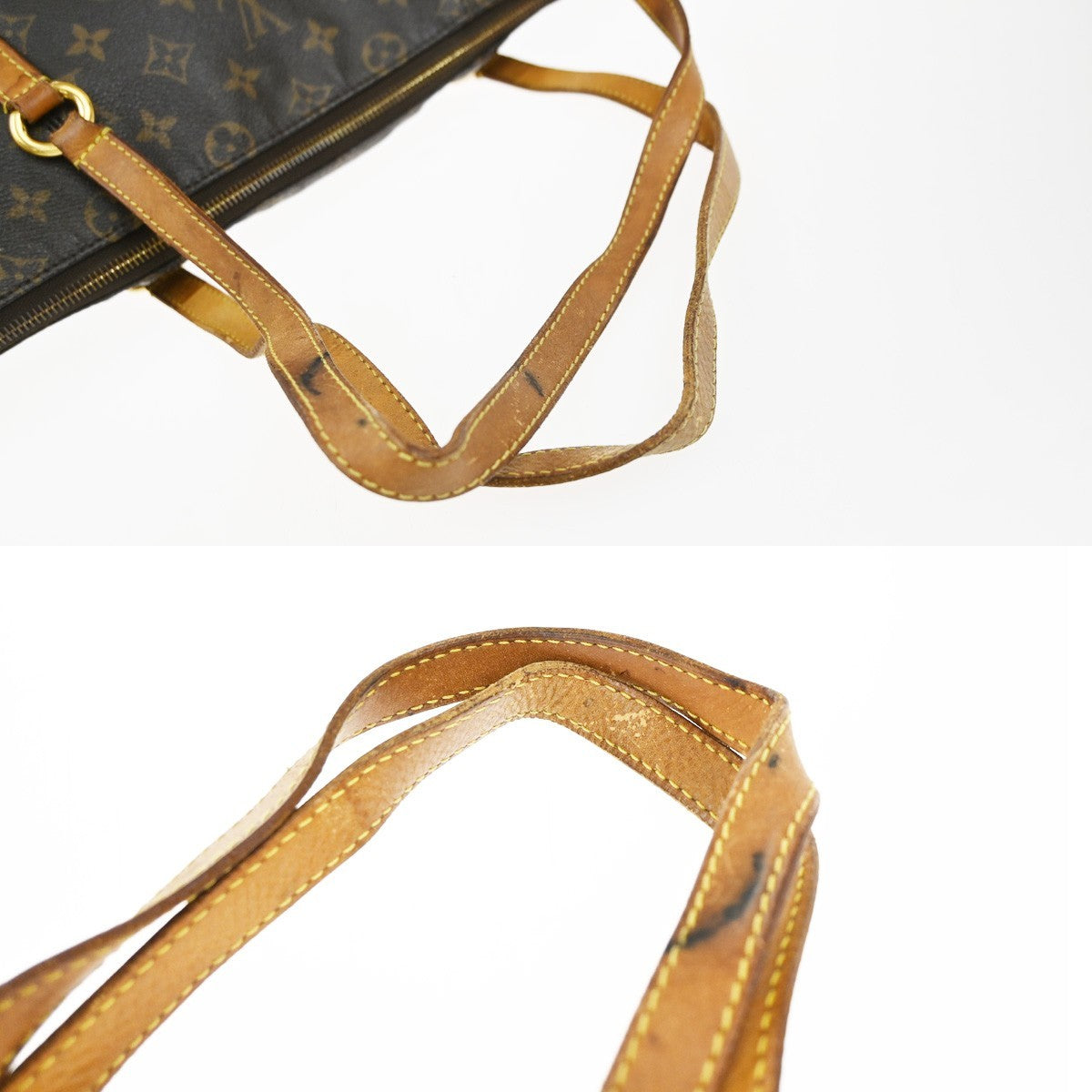 LOUIS VUITTON Logo Totally MM Shoulder Bag Monogram Leather Brown M56689 34EG374