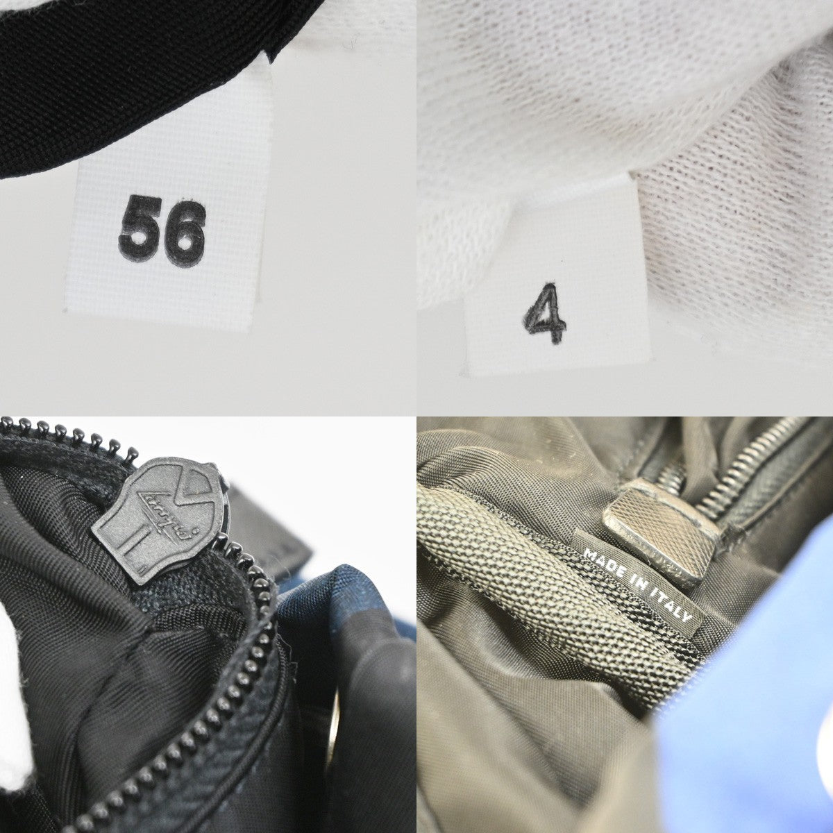 PRADA Logo Backpack Bag Nylon Leather Blue Khaki Black SHW Italy 26MA684