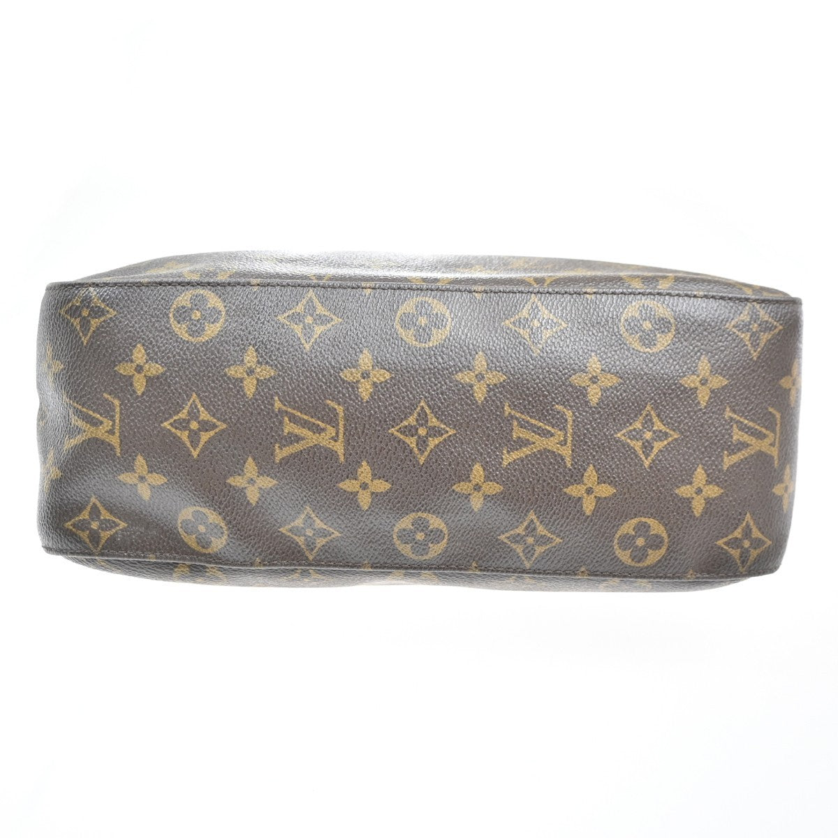 LOUIS VUITTON Logo Looping GM Shoulder Bag Monogram Leather Brown M51145 13KC475