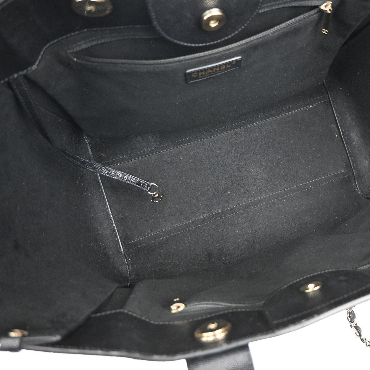 CHANEL CC Deauville 2Way Hand Bag Grained Calfskin Leather Studs BK GHW 773RL534