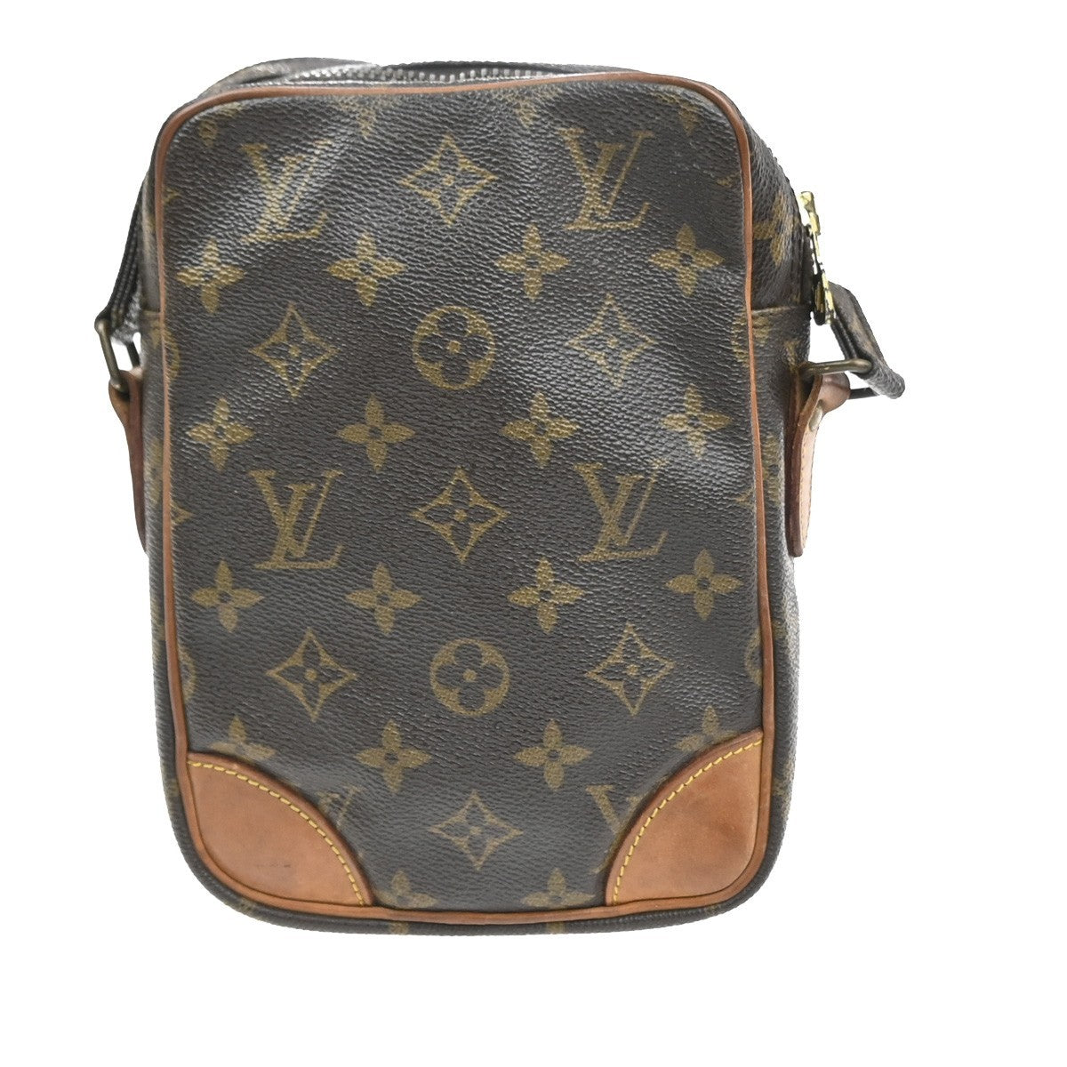 LOUIS VUITTON Danube Shoulder Bag Monogram Leather Brown France M45266 36PA002