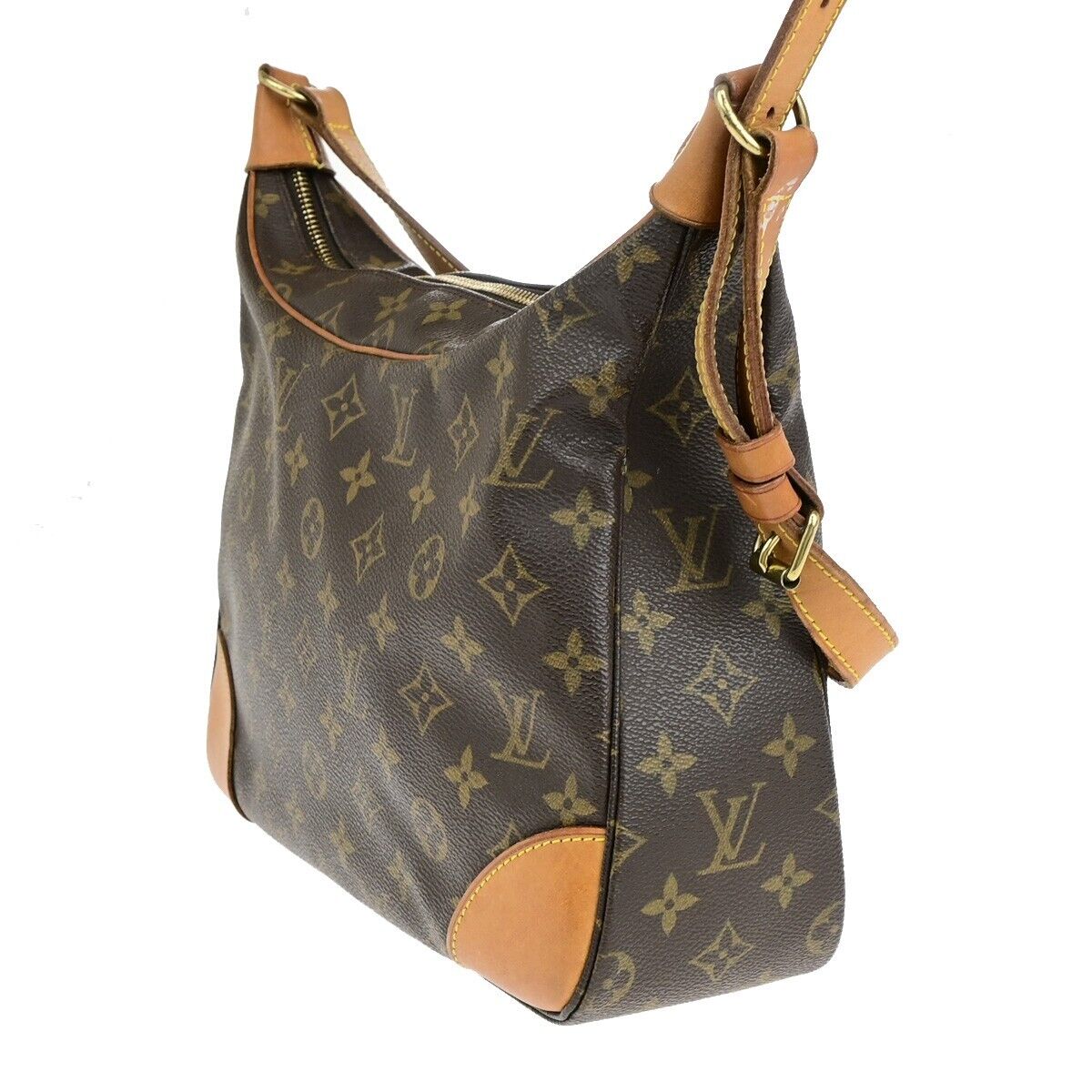 LOUIS VUITTON Boulogne 30 Shoulder Bag Monogram Leather Brown M51265 86ED139