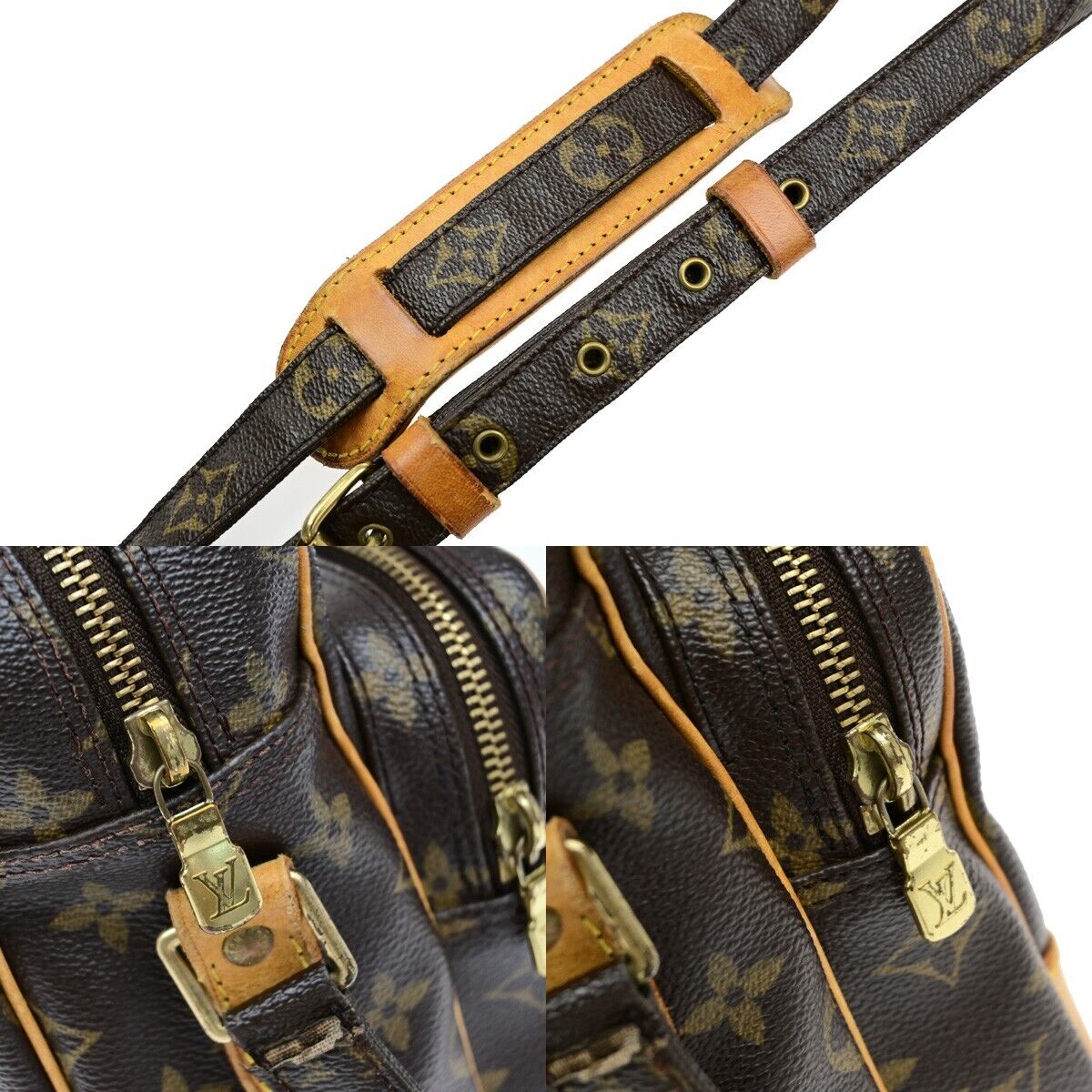 LOUIS VUITTON Nile Crossbody Shoulder Bag Monogram Leather Brown M45244 65ED954
