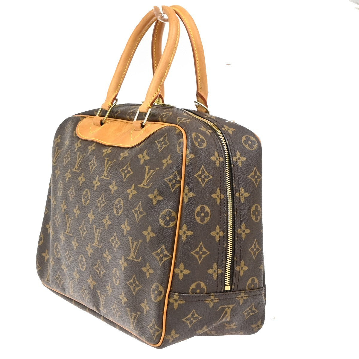 LOUIS VUITTON LV Logo Deauville Hand Bag Monogram Leather Brown M47270 16CA812