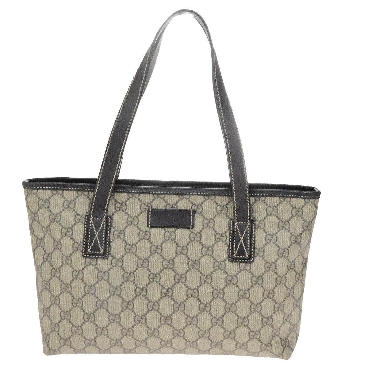 GUCCI Logo GG Pattern Shoulder Bag Supreme Leather Brown Italy 84YH517