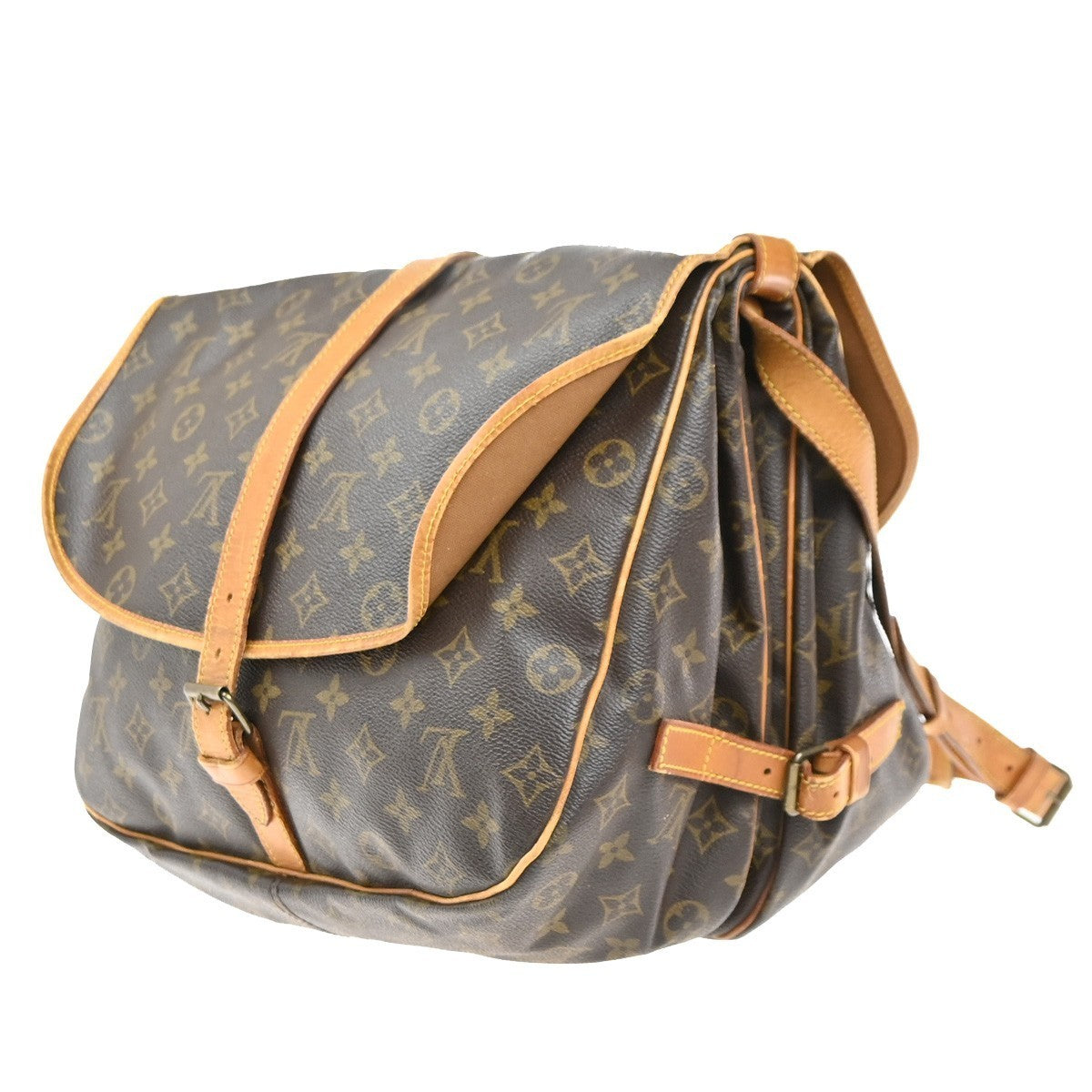LOUIS VUITTON Saumur 35 Shoulder Bag Monogram Leather BN France M42254 87MA433