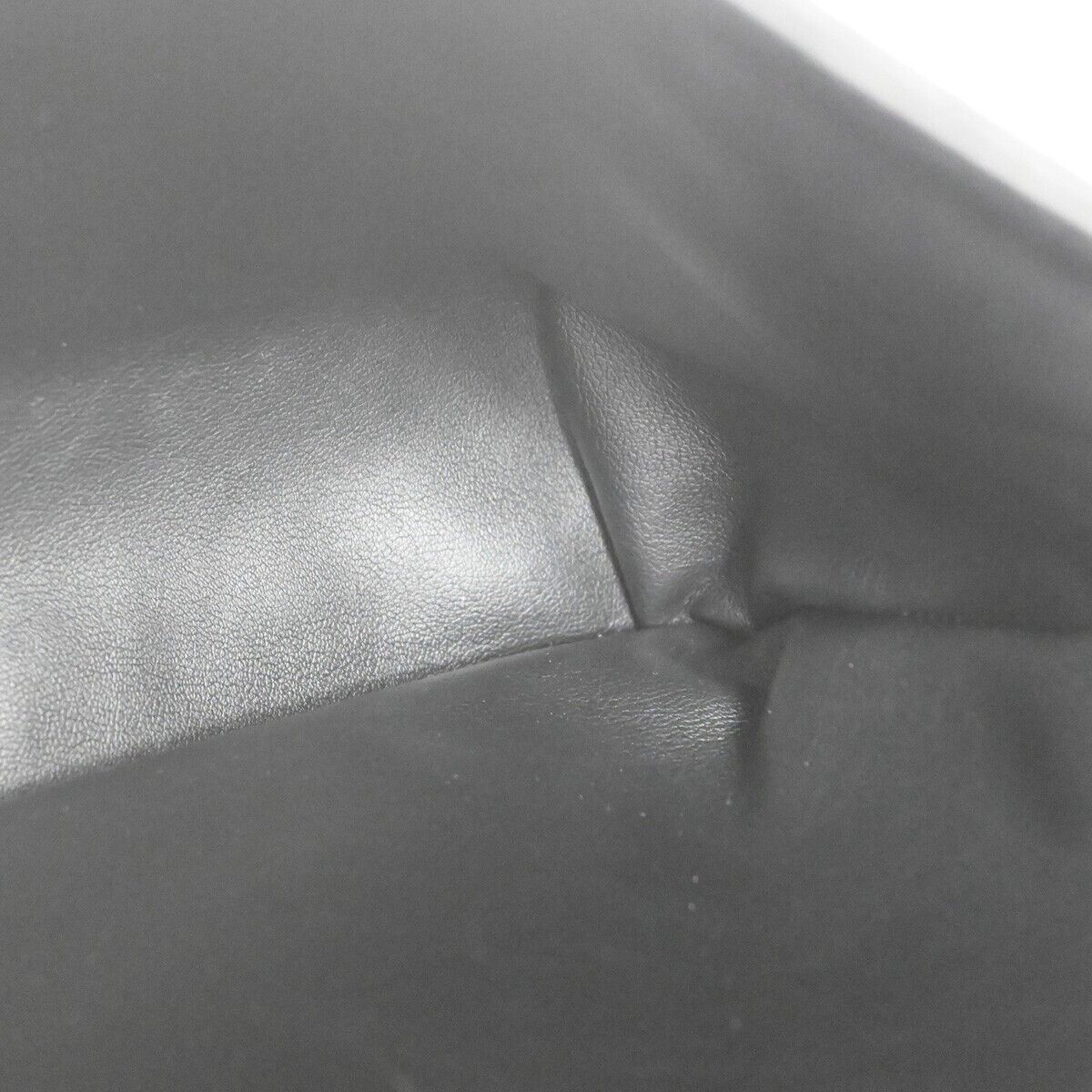 BALLY Logo Hand Bag Leather Black Gold-Plated Made In Italy 02YD220