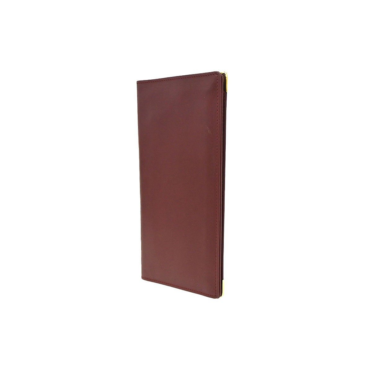 MUST DE CARTIER 2C Logo Bifold Long Wallet Purse Leather Red GHW 01KD061