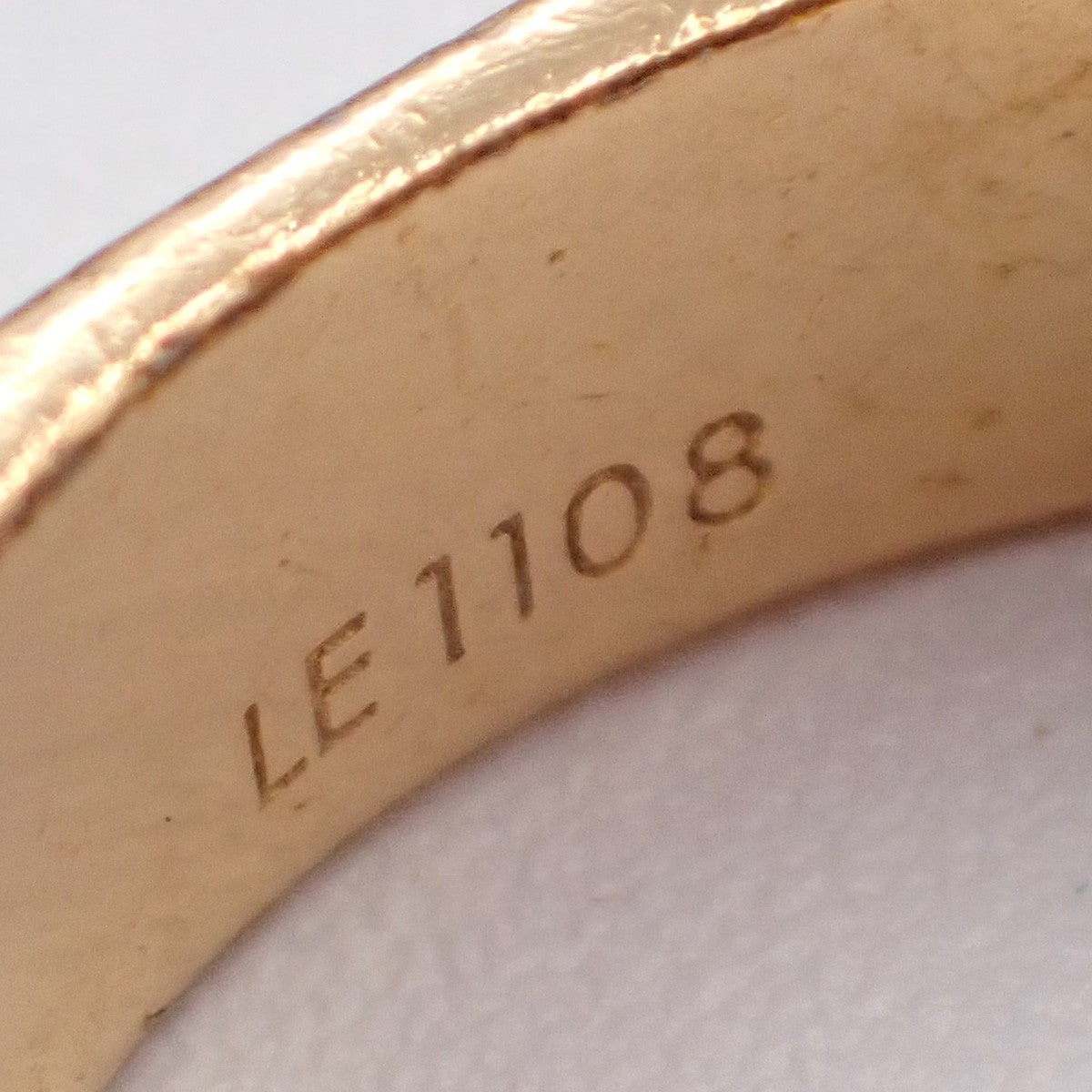 LOUIS VUITTON Nanogram Ring Size S Gold Silver M00210 Italy Accessory 04KP060