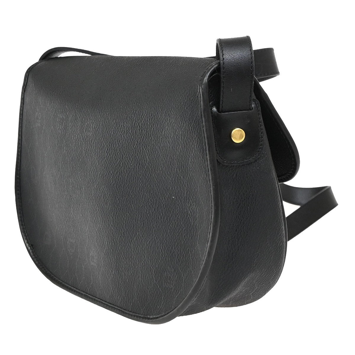 CHRISTIAN DIOR Logo Honeycomb Shoulder Bag PVC Leather Black GHW France 38KC673